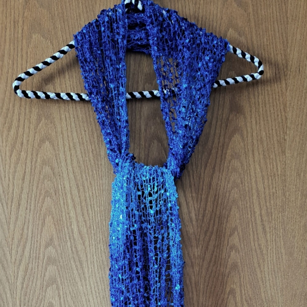 Blue Knit Scarf NWOT